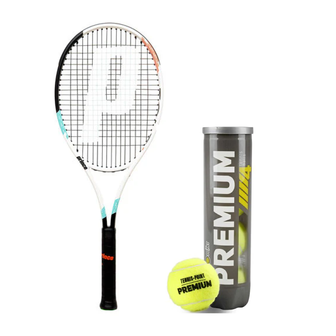 Prince Tour 98 + Tennis-Point Premium Ball Bundle